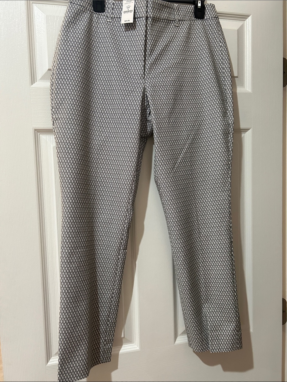White House Black Market Gray Patterned Ankle Pants